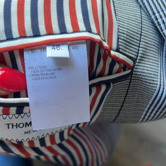 THOM BROWNE Prince of wales checked cotton-jacquard - Picture 15 of 15